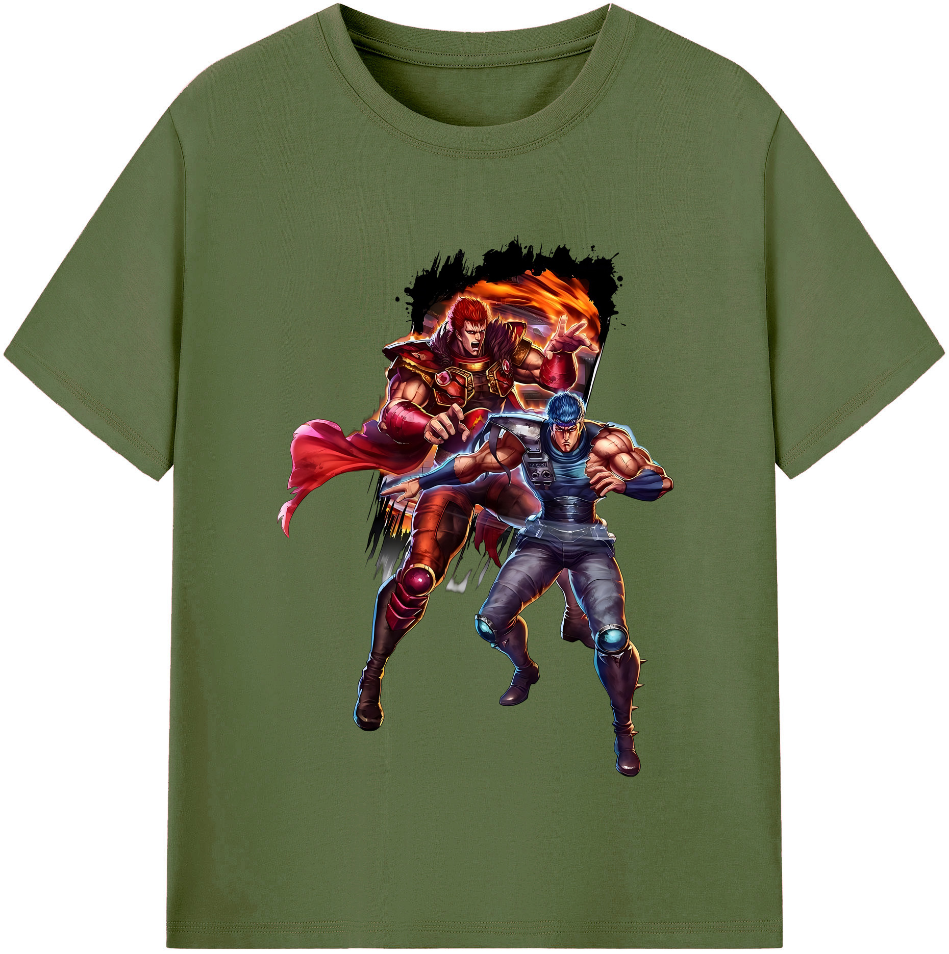 （画像用） 北斗の拳 Fist of the North Star 綿100％半袖Tシャツ（フロントプリント）